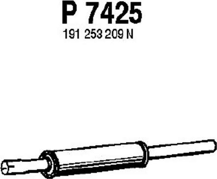 Fenno P7425 - Vidējais izpl. gāzu trokšņa slāpētājs www.autospares.lv