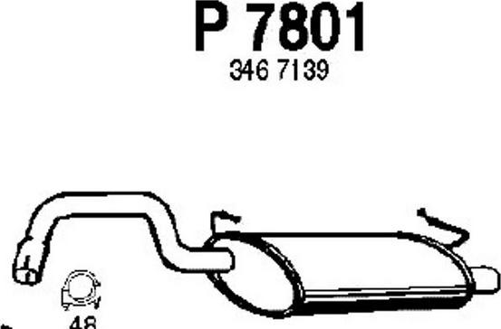 Fenno P7801 - Izplūdes gāzu trokšņa slāpētājs (pēdējais) www.autospares.lv