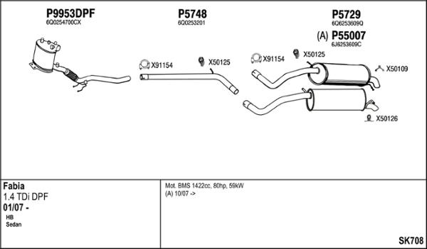 Fenno SK708 - Izplūdes gāzu sistēma www.autospares.lv