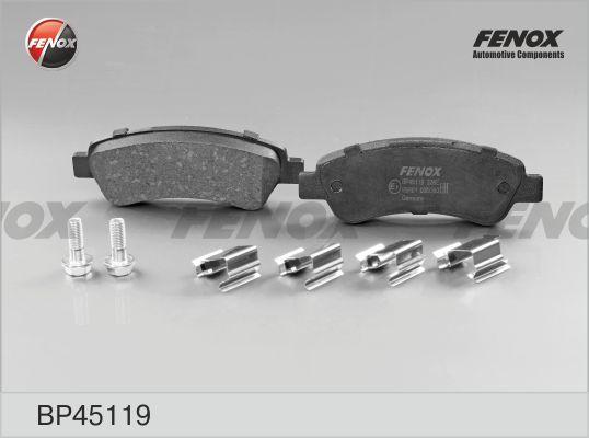 Fenox BP45119 - Тормозные колодки, дисковые, комплект www.autospares.lv