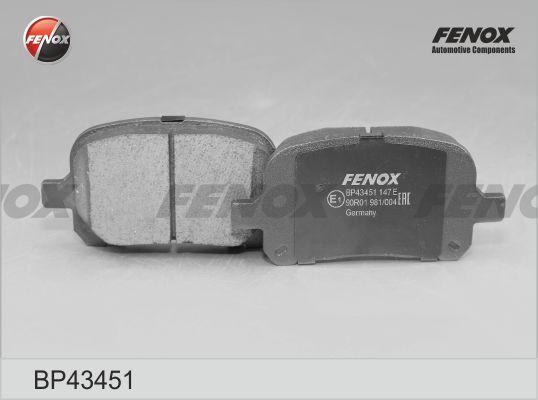 Fenox BP43451 - Bremžu uzliku kompl., Disku bremzes autospares.lv