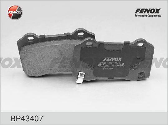 Fenox BP43407 - Тормозные колодки, дисковые, комплект www.autospares.lv