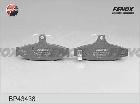 Fenox BP43438 - Тормозные колодки, дисковые, комплект www.autospares.lv