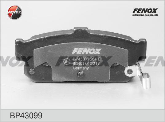 Fenox BP43099 - Тормозные колодки, дисковые, комплект www.autospares.lv