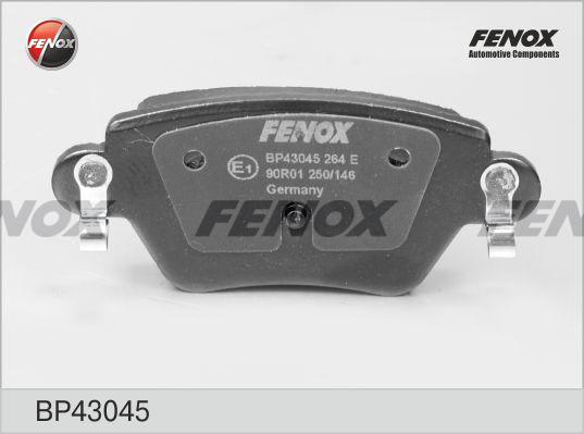 Fenox BP43045 - Тормозные колодки, дисковые, комплект www.autospares.lv