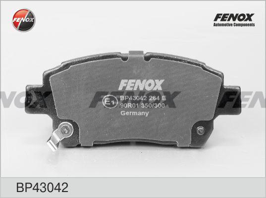 Fenox BP43042 - Тормозные колодки, дисковые, комплект www.autospares.lv