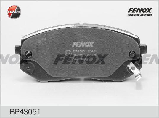 Fenox BP43051 - Тормозные колодки, дисковые, комплект www.autospares.lv