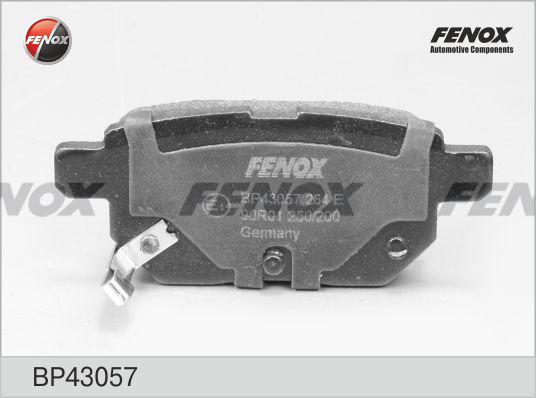 Fenox BP43057 - Тормозные колодки, дисковые, комплект www.autospares.lv