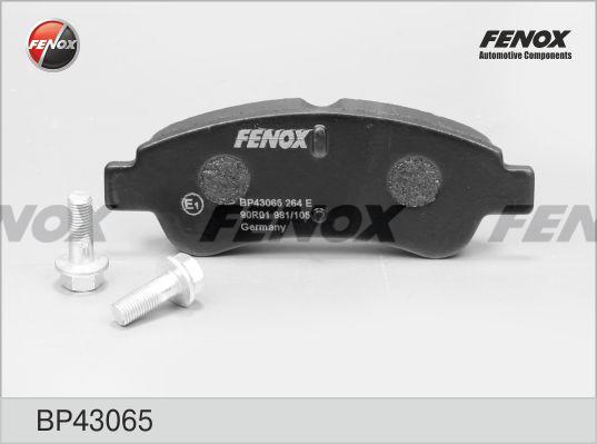 Fenox BP43065 - Тормозные колодки, дисковые, комплект www.autospares.lv