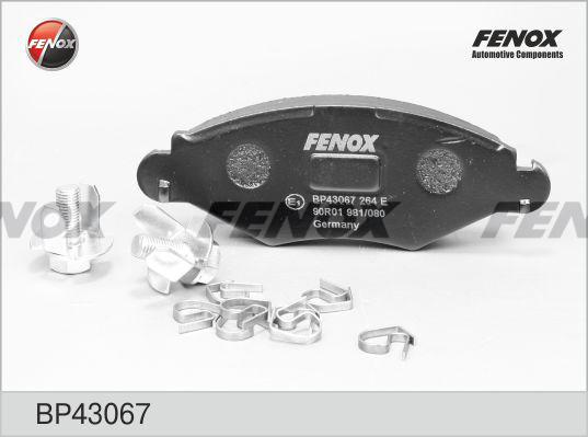 Fenox BP43067 - Тормозные колодки, дисковые, комплект www.autospares.lv