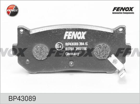 Fenox BP43089 - Brake Pad Set, disc brake www.autospares.lv