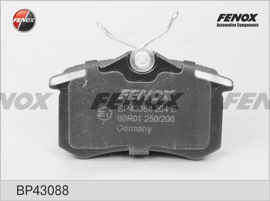 Fenox BP43088 - Тормозные колодки, дисковые, комплект www.autospares.lv