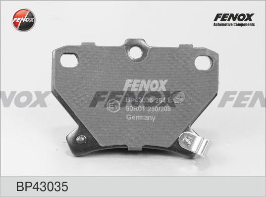 Fenox BP43035 - Тормозные колодки, дисковые, комплект www.autospares.lv