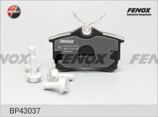 Fenox BP43037 - Тормозные колодки, дисковые, комплект www.autospares.lv