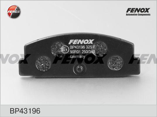 Fenox BP43196 - Bremžu uzliku kompl., Disku bremzes www.autospares.lv