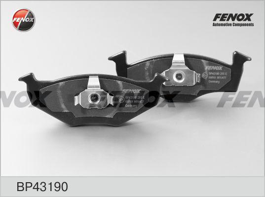 Fenox BP43190 - Тормозные колодки, дисковые, комплект www.autospares.lv