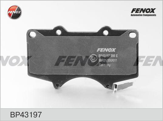 Fenox BP43197 - Тормозные колодки, дисковые, комплект www.autospares.lv