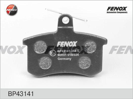 Fenox BP43141 - Тормозные колодки, дисковые, комплект www.autospares.lv