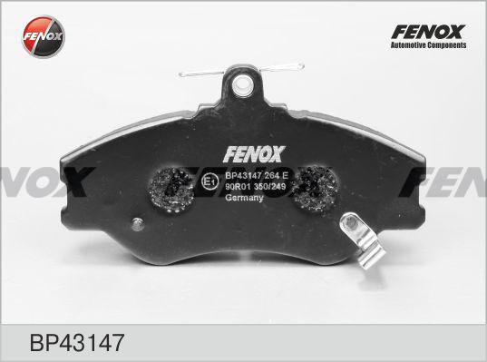 Fenox BP43147 - Тормозные колодки, дисковые, комплект www.autospares.lv