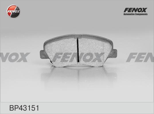 Fenox BP43151 - Тормозные колодки, дисковые, комплект www.autospares.lv