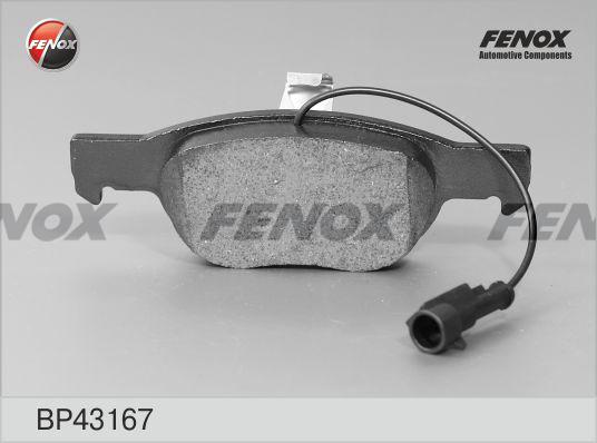 Fenox BP43167 - Тормозные колодки, дисковые, комплект www.autospares.lv