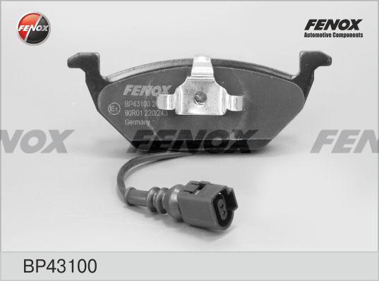 Fenox BP43100 - Тормозные колодки, дисковые, комплект www.autospares.lv