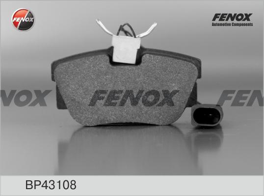 Fenox BP43108 - Тормозные колодки, дисковые, комплект www.autospares.lv