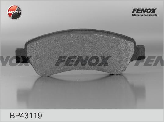 Fenox BP43119 - Тормозные колодки, дисковые, комплект www.autospares.lv