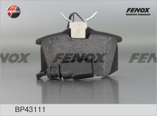 Fenox BP43111 - Тормозные колодки, дисковые, комплект www.autospares.lv