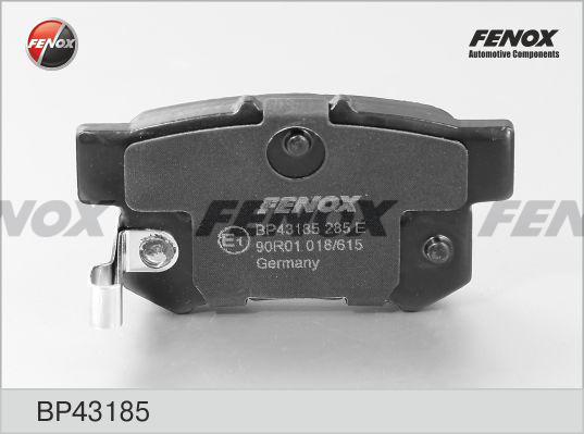 Fenox BP43185 - Тормозные колодки, дисковые, комплект www.autospares.lv