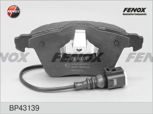 Fenox BP43139 - Тормозные колодки, дисковые, комплект www.autospares.lv