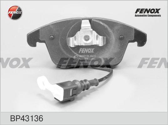 Fenox BP43136 - Тормозные колодки, дисковые, комплект www.autospares.lv