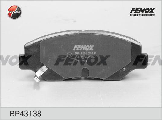 Fenox BP43138 - Brake Pad Set, disc brake www.autospares.lv