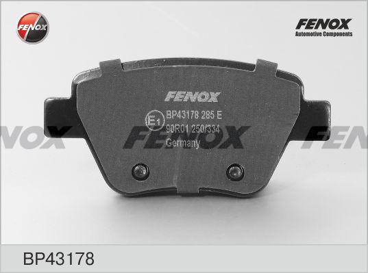 Fenox BP43178 - Тормозные колодки, дисковые, комплект www.autospares.lv