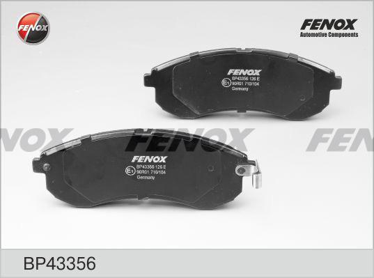 Fenox BP43356 - Brake Pad Set, disc brake www.autospares.lv