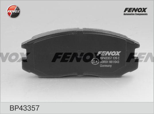 Fenox BP43357 - Тормозные колодки, дисковые, комплект www.autospares.lv