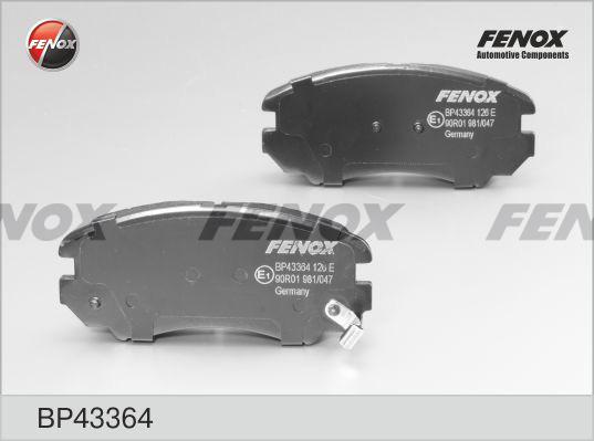 Fenox BP43364 - Bremžu uzliku kompl., Disku bremzes autospares.lv