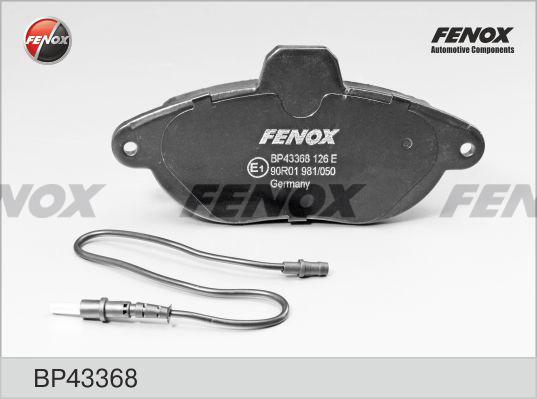 Fenox BP43368 - Brake Pad Set, disc brake www.autospares.lv