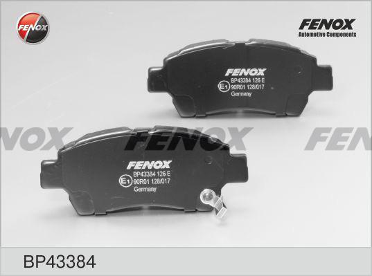 Fenox BP43384 - Тормозные колодки, дисковые, комплект www.autospares.lv