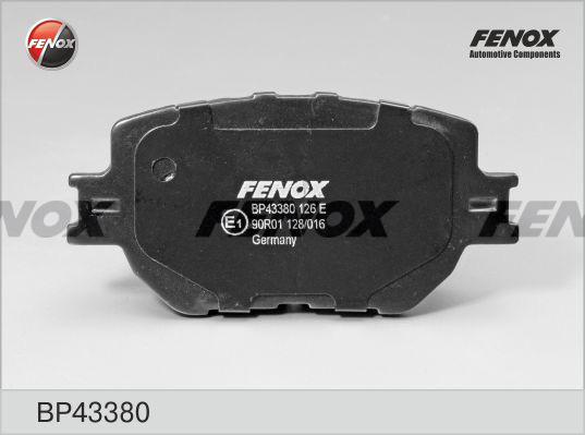 Fenox BP43380 - Bremžu uzliku kompl., Disku bremzes www.autospares.lv