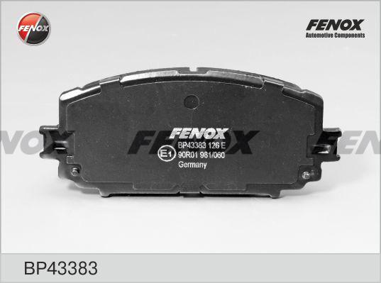 Fenox BP43383 - Тормозные колодки, дисковые, комплект www.autospares.lv