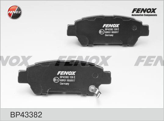 Fenox BP43382 - Bremžu uzliku kompl., Disku bremzes autospares.lv