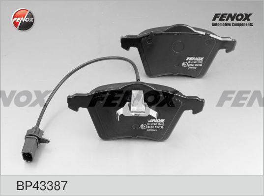 Fenox BP43387 - Тормозные колодки, дисковые, комплект www.autospares.lv