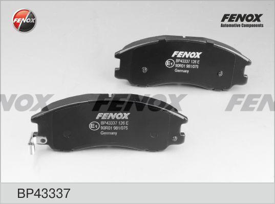 Fenox BP43337 - Тормозные колодки, дисковые, комплект www.autospares.lv