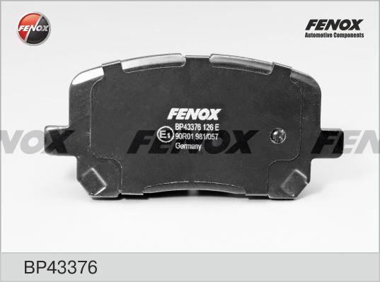 Fenox BP43376 - Brake Pad Set, disc brake www.autospares.lv