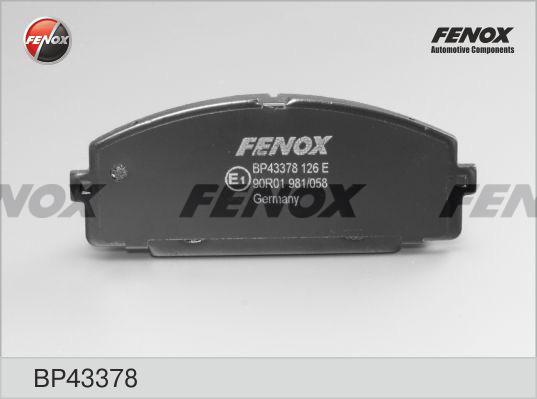 Fenox BP43378 - Bremžu uzliku kompl., Disku bremzes autospares.lv