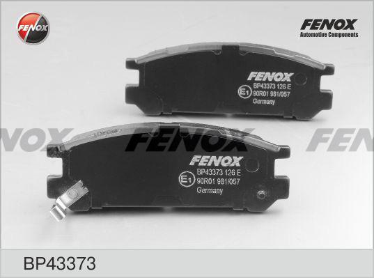 Fenox BP43373 - Тормозные колодки, дисковые, комплект www.autospares.lv