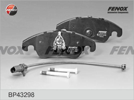 Fenox BP43298 - Тормозные колодки, дисковые, комплект www.autospares.lv