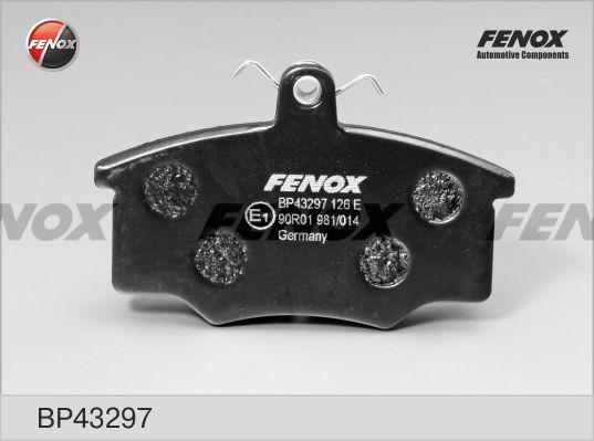 Fenox BP43297 - Тормозные колодки, дисковые, комплект www.autospares.lv