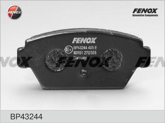 Fenox BP43244 - Тормозные колодки, дисковые, комплект www.autospares.lv